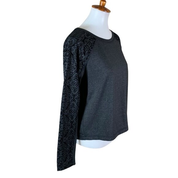 Calia By Carrie Underwood Limited Edition Gray Embossed Sleeve Sweatshirt M - Picture 3 of 6